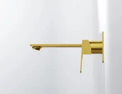 Steinberg Series 342 Wall mounted single lever basin mixer (Finish set) Brushed Gold