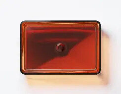 Steinberg Series 489 Countertop washbasin rectangular made of Polyresin