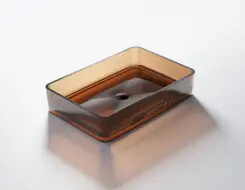 Steinberg Series 489 Countertop washbasin rectangular made of Polyresin