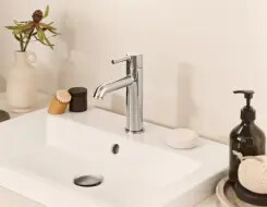 HANSA VANTIS Style Washbasin faucet Brushed steel