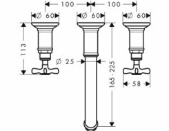 AXOR MONTREUX 3-ΟΠΗ ΤΟΙΧΟΥ ΝΙΠΤΗΡΑ