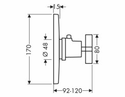 AXOR CITTERIO ΕΝΤΟΙΧΙΖΟΜΕΝΟΣ ΘΕΡΜΟΣΤΑΤΗΣ  highflow