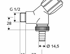 Γωνιακός διακόπτης πλυντηρίου Schell Comfort