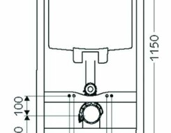 Schell Εντοιχισμένο Καζανάκι για τοίχο Γυψοσανίδας Μοntus C-80 - Πάχος 8cm