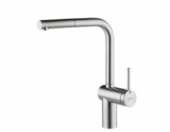 KWC Μπαταρία Κουζίνας LIVELLO με αποσπώμενο ντουσάκι Stainless Steel