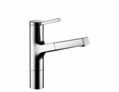 KWC Μπαταρία Κουζίνας AVA με αποσπώμενο ντουσάκι Steel