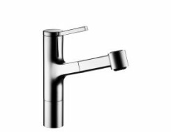 KWC Μπαταρία Κουζίνας AVA με αποσπώμενο ντουσάκι Steel