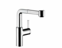 KWC Μπαταρία Κουζίνας AVA με αποσπώμενο ντουσάκι Steel