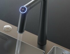 KWC Μπαταρία Κουζίνας KIO ηλεκτρονική με αποσπώμενο ντουσάκι Black Matt 