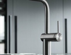 KWC Μπαταρία Κουζίνας LIVELLO με αποσπώμενο ντουσάκι Stainless Steel