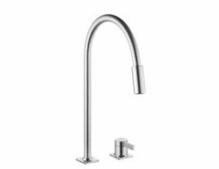 KWC Μπαταρία Κουζίνας ERA 2οπη με αποσπώμενο ντουσάκι Stainless Steel 