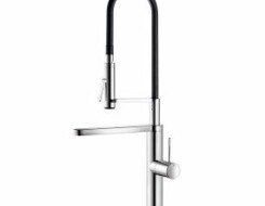 KWC Μπαταρία Κουζίνας ONO με αποσπώμενο ντουσάκι και εκροή Stainless Steel