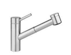 KWC Μπαταρία Κουζίνας INOX με αποσπώμενο ντουσάκι Stainless Steel