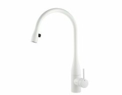 KWC Μπαταρία Κουζίνας EVE με αποσπώμενο ντουσάκι και φωτισμό LED Glacier White