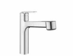 KWC Μπαταρία Κουζίνας DOMO E με αποσπώμενο ντουσάκι Strainless Steel