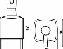 Emco loft dispenser υγρού σαπουνιού επικαθήμενο Emco-Steel