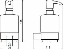 Emco loft dispenser υγρού σαπουνιού τοίχου Emco-Steel