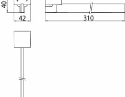 Emco loft πετσετοκρεμάστρα με μονό μπράτσο 310mm 