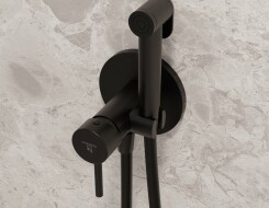 Steinberg Set concealed single lever mixer with bidet spray Black Matt