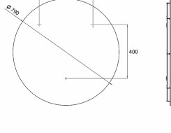 Emco pure Καθρέπτης LED Ø 790mm