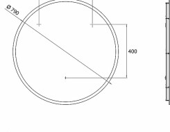 Emco pure+ Καθρέπτης LED Ø 790mm