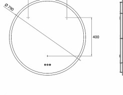 Emco pure++ Καθρέπτης LED Ø 790mm