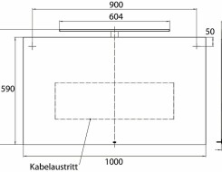 Emco mee Καθρέπτης LED 1000 x 590 mm