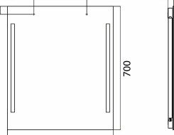 Emco premium Καθρέπτης LED 600 x 700 mm