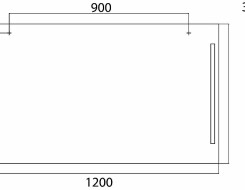 Emco premium Καθρέπτης LED 1200 x 700 mm