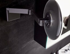 Emco evo LED μεγενθυντικός καθρέπτης καλλωπισμού x3 με emco light system, Black