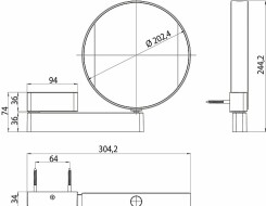 Emco prime LED μεγενθυντικός καθρέπτης καλλωπισμού x3 και x7 