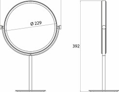 Emco pure Επιτραπέζιος μεγενθυντικός καθρέπτης καλλωπισμού x3  Ø 229mm