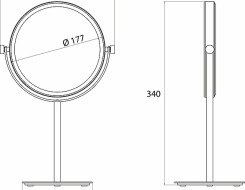 Emco pure Επιτραπέζιος μεγενθυντικός καθρέπτης καλλωπισμού x3  Ø 177mm