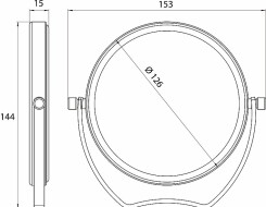 Emco pure Μεγενθυντικός καθρέπτης ταξιδιού x5, Ø 126mm