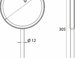 Emco pure Μεγενθυντικός καθρέπτης χειρός x5, Ø 152mm