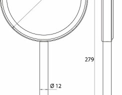 Emco pure Mεγενθυντικός καθρέπτης χειρός x3, Ø 127mm