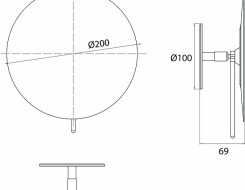 Emco pure Mεγενθυντικός καθρέπτης καλλωπισμού x7 με λαβή Ø 200mm