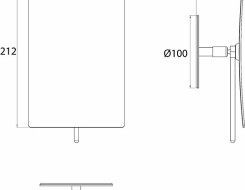 Emco pure Mεγενθυντικός καθρέπτης καλλωπισμού x3 132x212mm