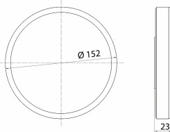 Emco pure Mεγενθυντικός καθρέπτης καλλωπισμού x3 Ø 153mm