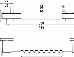 EMCO Λαβή  τόιχου  415mm