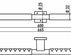 EMCO Λαβή τόιχου 665mm