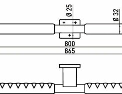 EMCO Λαβή τόιχου 865mm