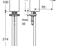 Αυτοκλειόμενη αναμεικτική μπαταρία νιπτήρος Schell Xeris small