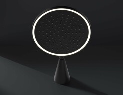 ICONIC Rain Shower Black Matt - Kεφαλή Nτους με Φωτισμό LED