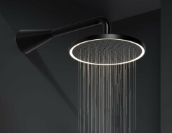 ICONIC Rain Shower Black Matt - Kεφαλή Nτους με Φωτισμό LED