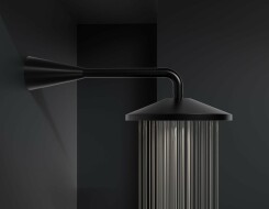 ICONIC Rain Shower Black Matt - Kεφαλή Nτους με Φωτισμό LED