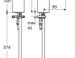 Self-closing wash basin taps XERIS SC