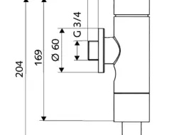 Exposed WC flush valve SCHELLOMAT Basic, DN 20