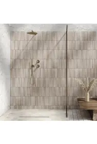 AMA RHEA Εντοιχισμένη Μπαταρία Ντους 2 σημείων Stainless steel