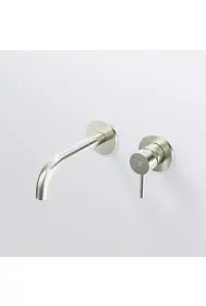 Steinberg 100 Wall-mounted single-lever washbasin mixer Brushed Nickel